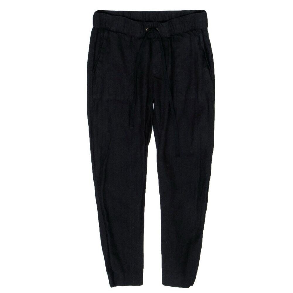 Enza Costa‎ Linen Pants Black Relaxed Lagenlook Womens Size 0 Resort USA